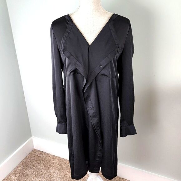 BCBG MAXAZRIA TARIN WOMEN'S DRESS OVERSIZED PULL OVER BLACK SIZE SMALL - Picture 2 of 7